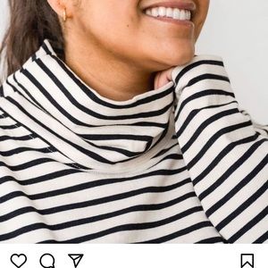 Wear Franc funnel neck striped shirt